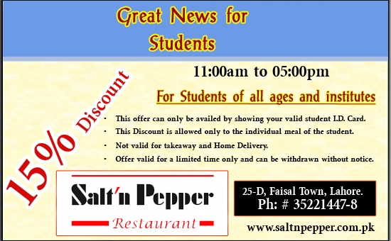 salt and pepper restaurant menu